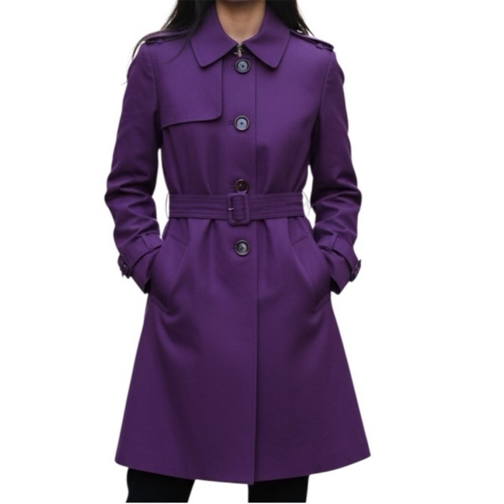 Banana Republic Purple Trench Coat with Belt